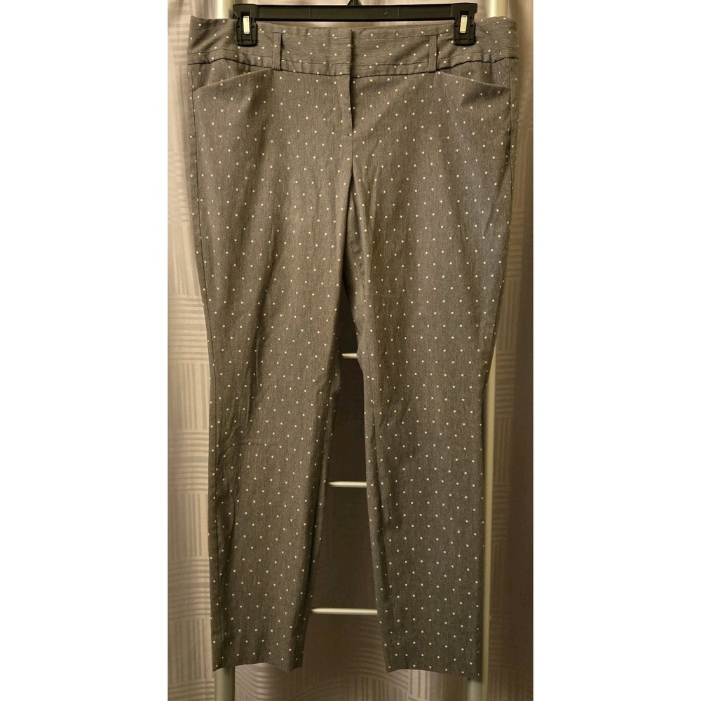 The Limited Exact Stretch Size 14 Gray Polka Dot Dress Pants 38x29 Career Office